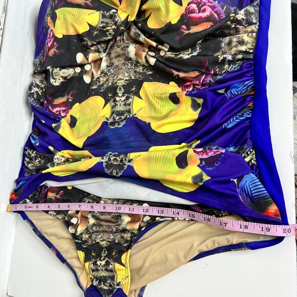 ModCloth Be Pacific One-Piece Strapless Swimsuit Plus Size 4X - Picture 11 of 11